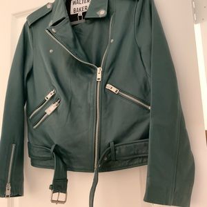 NWT Walter Baker Emerald Green Allison Leather Jacket